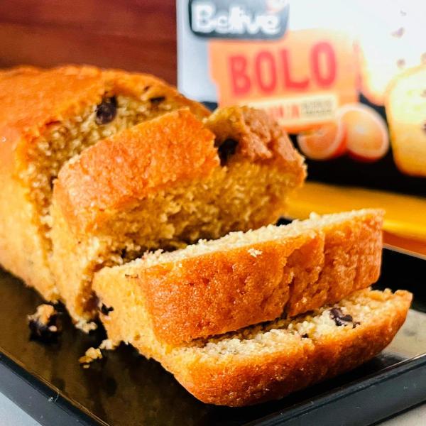 Bolo Sem Glúten, Sem Açúcar, Sem Leite de Laranja com Gotas Chocolate Belive 260g Imagem de Bolo Sem Glúten, Sem Açúcar, Sem Leite de Laranja com Gotas Chocolate Belive 260g