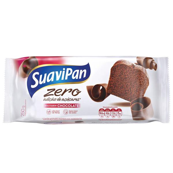 Bolo sobremesa Zero açúcar 250gr Sabor Chocolate Suavipan Imagem de Bolo sobremesa Zero açúcar 250gr Sabor Chocolate Suavipan