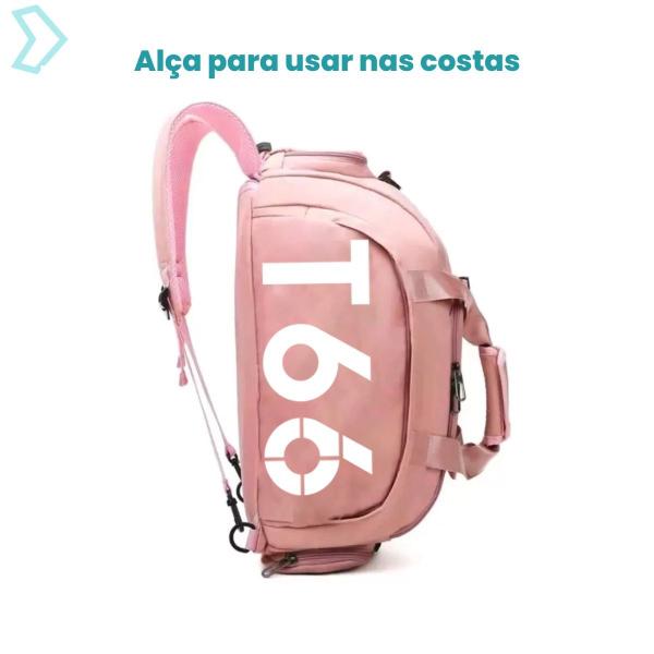 Imagem de Bolsa Academia Esportiva Mala Viagem Mochila Transversal Fitness Treino Feminina Masculina Unissex