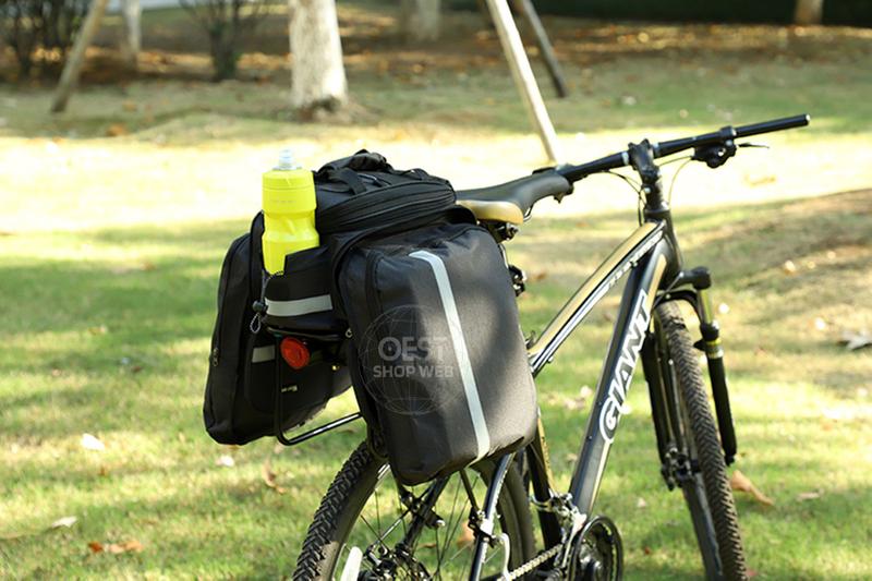 Imagem de Bolsa Alforge Expansiva para Bicicleta - Cicloturismo 18L com Design Ergonômico e Compartimentos Diversos para Viagens e Uso Pessoal