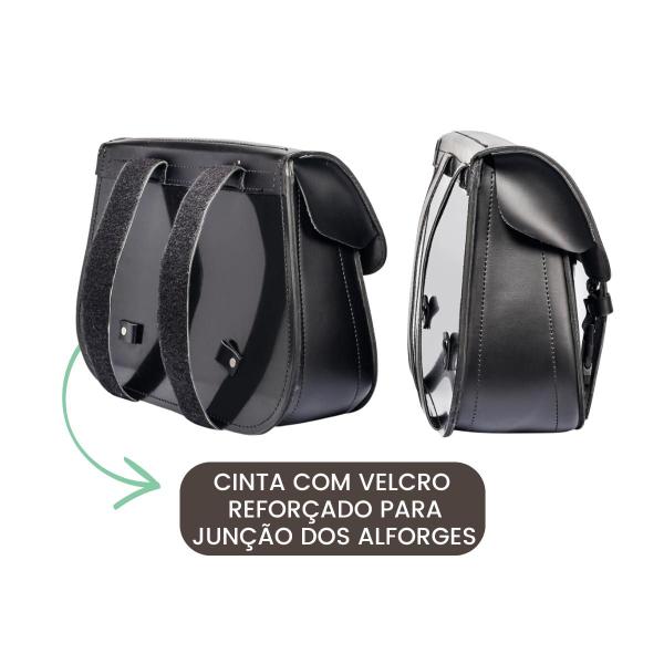 Imagem de Bolsa Alforge Lateral 18 Litros Com Afastador Harley Davidson Softail STD FX Par