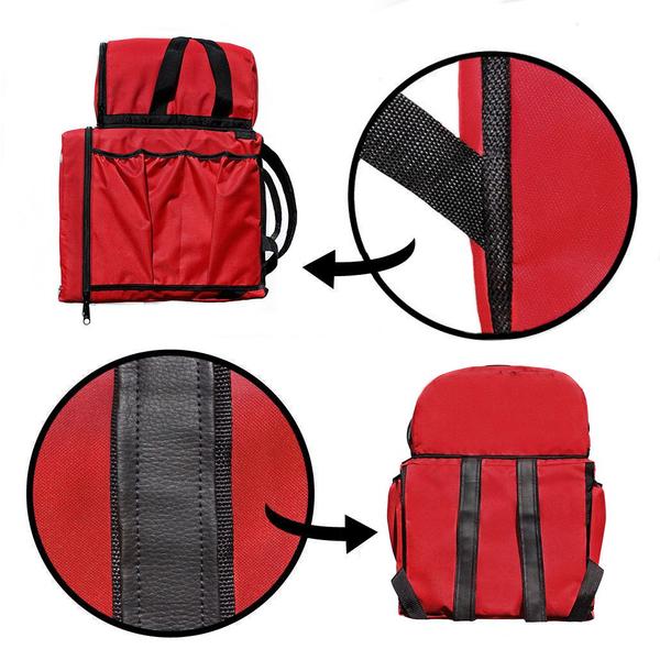 Imagem de Bolsa Bag Mochila Motoboy BIG Bolsão com Isopor Laminado 45L Vermelha