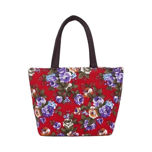 Bolsa Balde de Lona com Estampa Floral - Bolsa de Compras Durável para Mulheres Imagem de Bolsa Balde de Lona com Estampa Floral - Bolsa de Compras Durável para Mulheres
