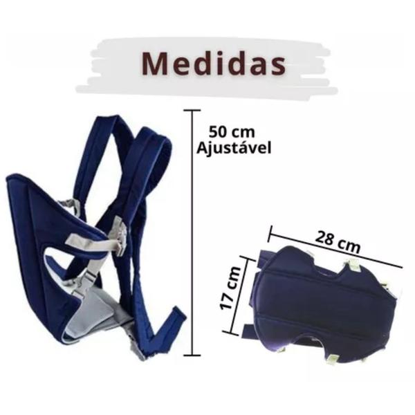 Imagem de Bolsa Canguru para Bebê  Mochila Reforçada e Confortável para Transporte de Neném