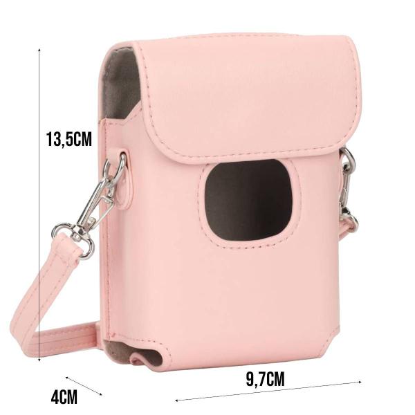 Imagem de Bolsa Capa Para Impressora Instax Mini Link 2 + Album + 20 Fotos Rosa