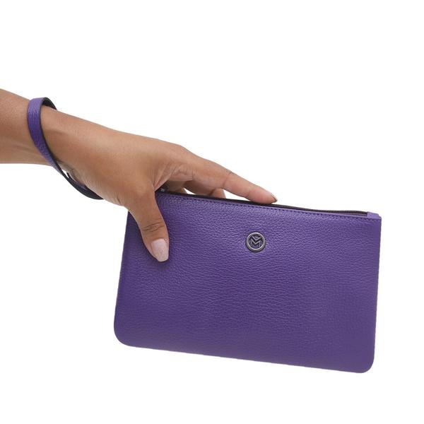 Imagem de Bolsa Carteira Clutch Feminina Couro Bovino Mariart Cambará