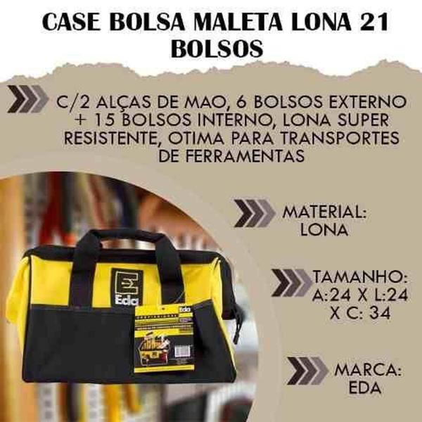 Imagem de Bolsa Case Maleta Ferramenta Lona 21 Bolsos Multiuso Pratica - Loja Catarinense - EDA