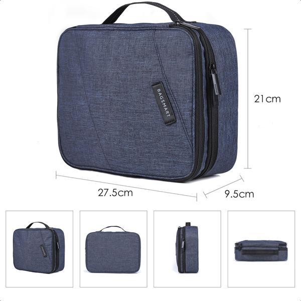 Imagem de Bolsa Case Organizador Cabos Para Viagem Camada Dupla Bagsmart