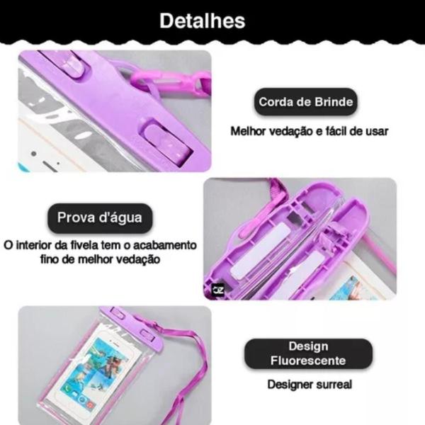 Imagem de Bolsa Case Prova Dágua Celular Universal Impermeável Oferta