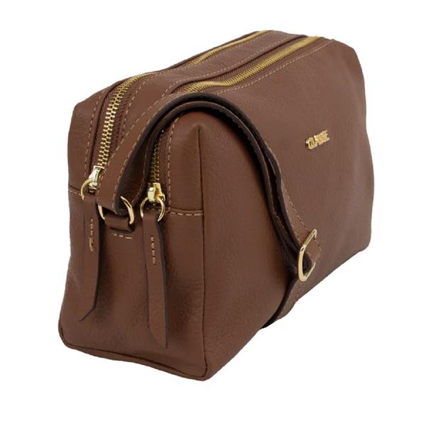 Imagem de Bolsa Classe Couro CrossBody 2870 1M Feminina - Castor