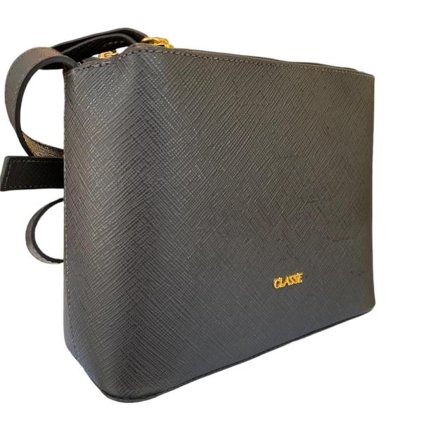 Imagem de Bolsa Classe Couro Legítimo Croosbody 2633-2 9L Chumbo 75