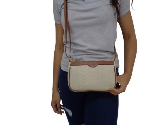 Imagem de Bolsa Classe Couro Legítimo Croosbody 3016-2 9M1Y Canvas Creme Nocc 72