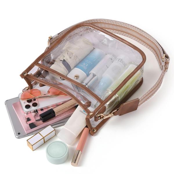 Imagem de Bolsa CLUCI Clear Bag Stadium Events Crossbody impermeável