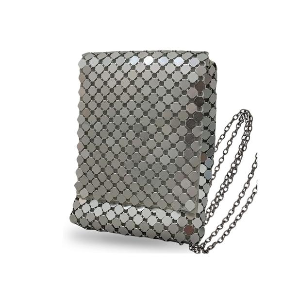 Imagem de Bolsa Clutch Festa Dia Dia Porta Celular Metal