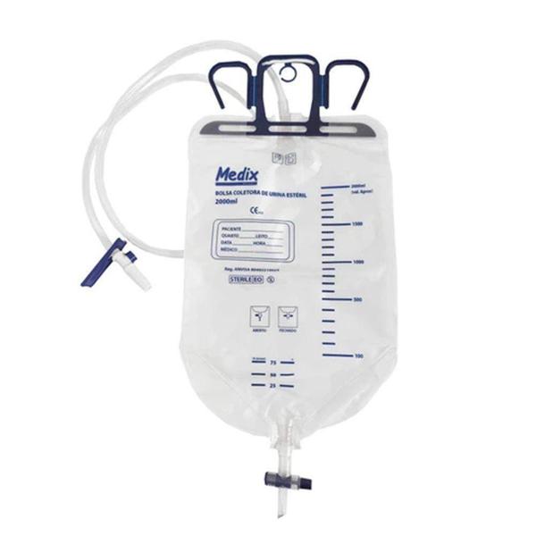 Imagem de Bolsa Coletora Drenagem de Urina Sistema Fechado 2000 Ml - Medix