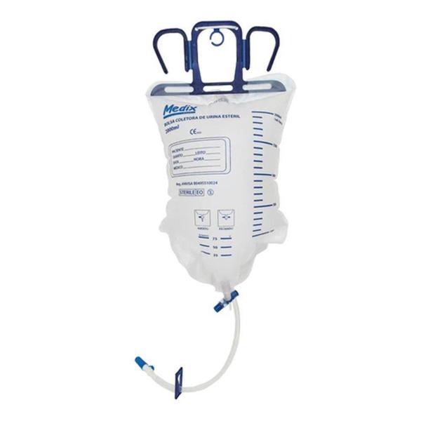 Imagem de Bolsa Coletora Drenagem de Urina Sistema Fechado 2000 Ml - Medix