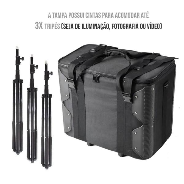 Imagem de Bolsa Com Rodinhas Hard Case Godox Cb10 Para Led Flash Tochas