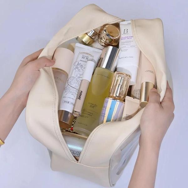 Imagem de Bolsa Cosmética à Prova d'Água de Grande Capacidade para Mulheres - Portátil