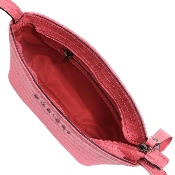 Imagem de Bolsa Couro Bovino Feminina Transversal Mariart - Vermelho