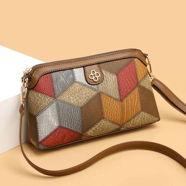 Imagem de Bolsa Crossbody Feminina Pequena em PU - Bolsa de Ombro Luxo para Celular