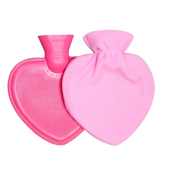 Imagem de Bolsa de água quente com capa heart shape 950ml uniqcare