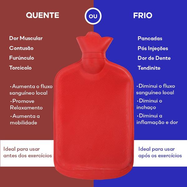 Imagem de Bolsa de Água Terapeutica e Relaxante Cor Vermelho 1,8 L