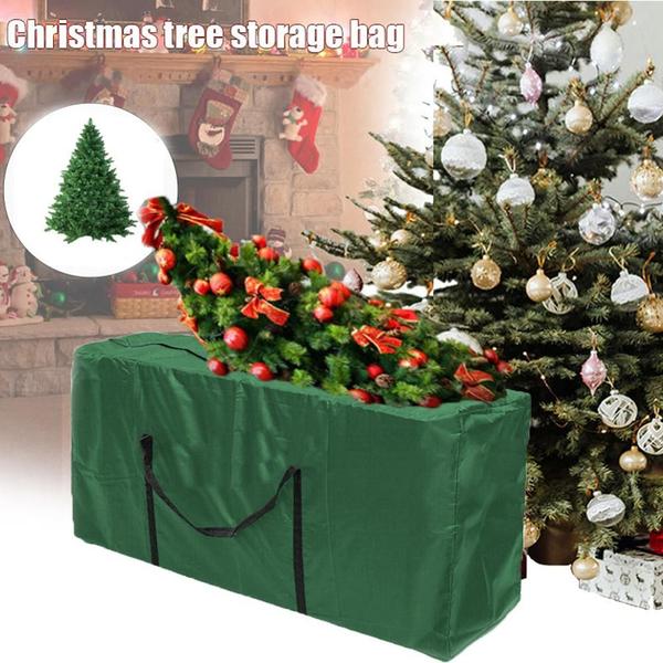 Imagem de Bolsa de armazenamento de árvore de Natal Wokex impermeável à prova de poeira verde