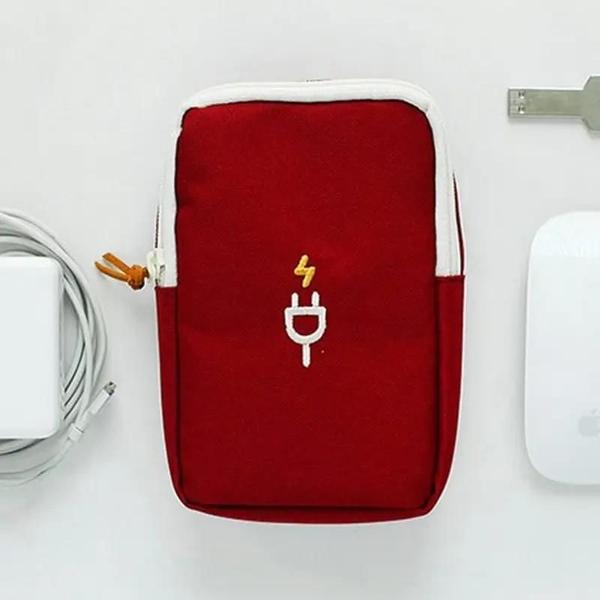 Imagem de Bolsa de Armazenamento Portátil para Acessórios de Viagem - Carregadores, Cabos e Fones de Ouvido