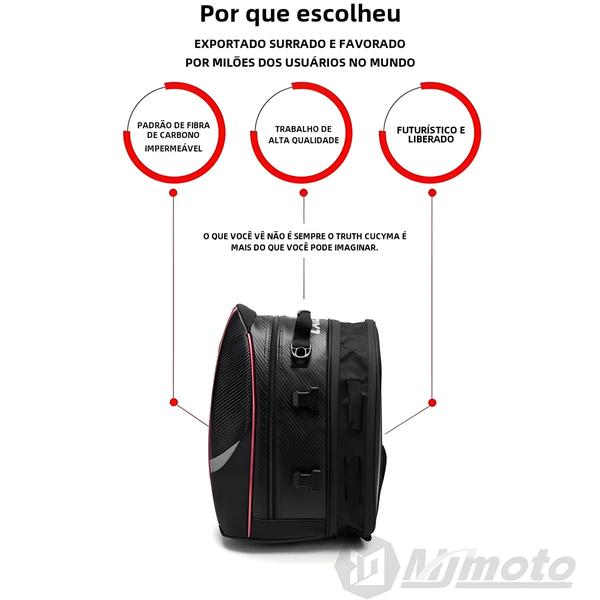 Imagem de Bolsa de Assento Traseiro para Motocicleta - À Prova D'Água e com Grande Capacidade