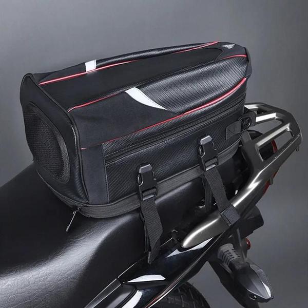 Imagem de Bolsa de Assento Traseiro para Motocicleta - À Prova D'Água e com Grande Capacidade