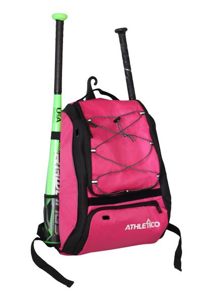 Imagem de Bolsa de bastão de beisebol Mochila Athletico T-Ball Softball Magenta