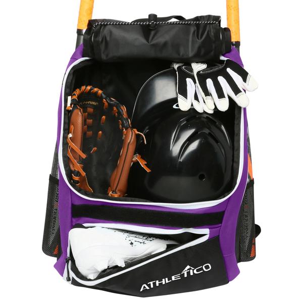 Imagem de Bolsa de bastão de beisebol Mochila atlética para beisebol, T-Ball e Softball