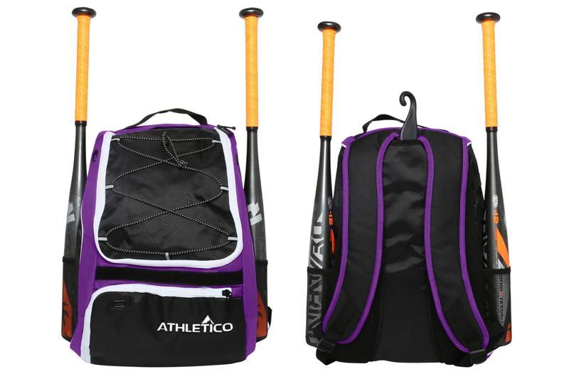 Imagem de Bolsa de bastão de beisebol Mochila atlética para beisebol, T-Ball e Softball