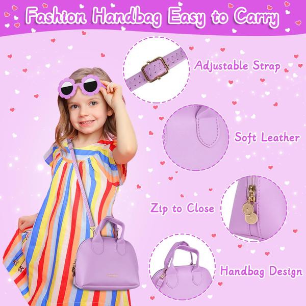 Imagem de Bolsa de brinquedos Learn2M Purple Play para meninas de 3 a 6 anos com acesso.