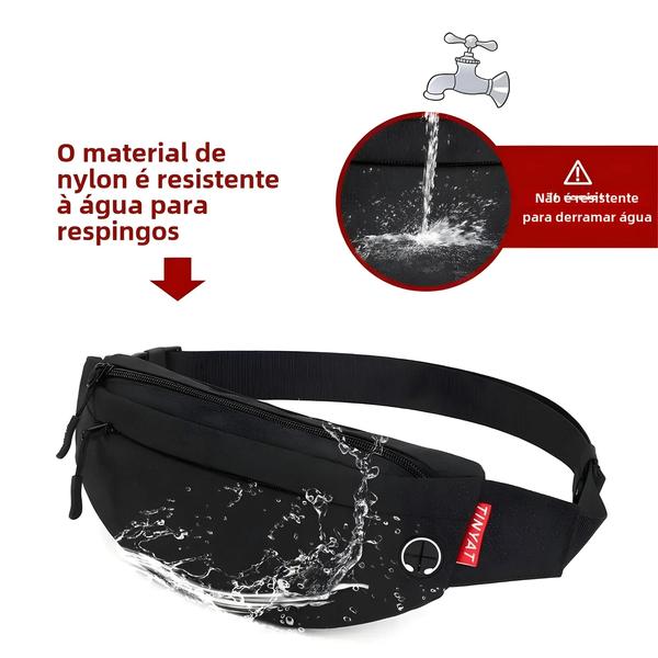 Imagem de Bolsa de Cintura de Lona com 4 Bolsos - Unissex, para Viagem e Uso Casual