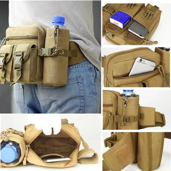 Imagem de Bolsa De Cintura Militar Tática De Nylon À Prova D'água Masculina, Bolsa De Cintura Para Caminhadas,