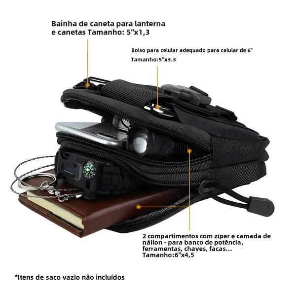 Bolsa de Cintura Multifuncional para Esportes ao Ar Livre - Ideal para Motocicleta Imagem de Bolsa de Cintura Multifuncional para Esportes ao Ar Livre - Ideal para Motocicleta