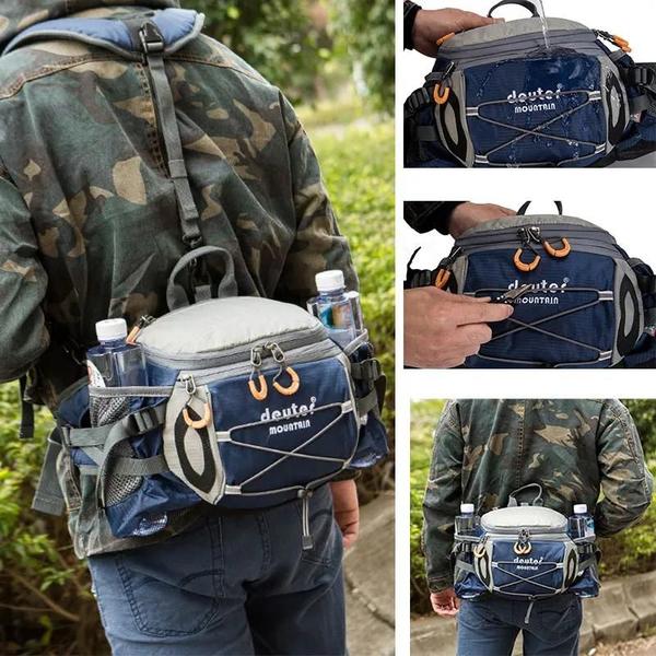 Imagem de Bolsa de Cintura para Esportes ao Ar Livre Masculina - Ideal para Ciclismo, Camping, Escalada e Caminhada