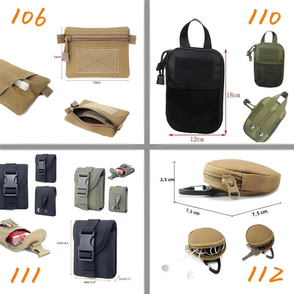 Imagem de Bolsa de Cintura Tática Masculina Molle - Porta Celular para Caça e Acampamento