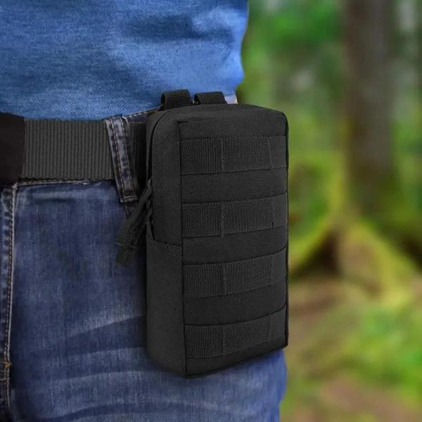 Imagem de Bolsa de Cintura Tática Masculina Molle - Porta Celular para Caça e Acampamento