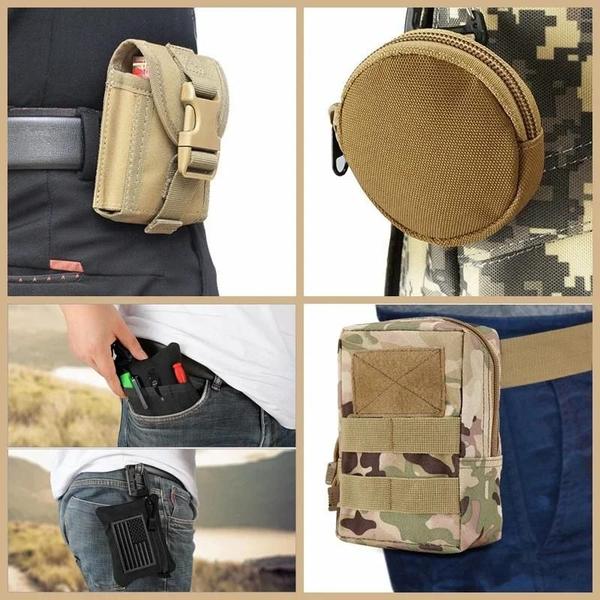 Imagem de Bolsa de Cintura Tática Masculina Molle - Porta Celular para Caça e Acampamento