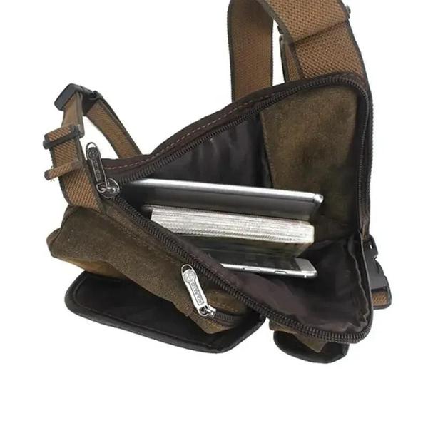 Imagem de Bolsa de Cintura Tática Militar Masculina - Crossbody para Motociclista e Esporte