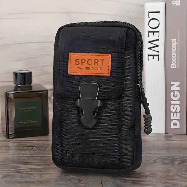 Imagem de Bolsa de Cintura Tática Molle Masculina - Coldre para Celular, Porta-Cartões e Pequena Mochila