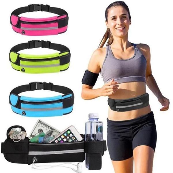 Bolsa de Cintura Unissex à Prova d'Água para Ciclismo - Com Porta-Garrafa e Porta-Celular Imagem de Bolsa de Cintura Unissex à Prova d'Água para Ciclismo - Com Porta-Garrafa e Porta-Celular