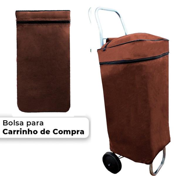 Imagem de Bolsa De Compras Saco Capa Para Carrinho De Feira Reforçado