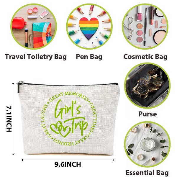 Imagem de Bolsa de Cosméticos BQXH - Presente Ideal para Viagens - Algodão e Linho