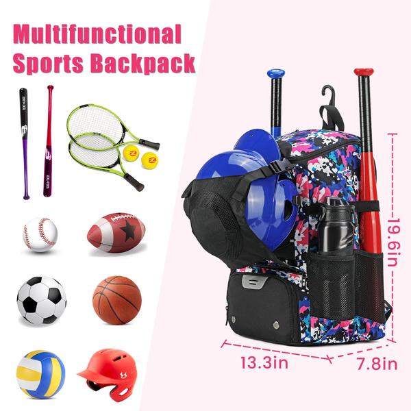 Imagem de Bolsa de equipamento de beisebol AI EN JIU Softball para jovens/adultos