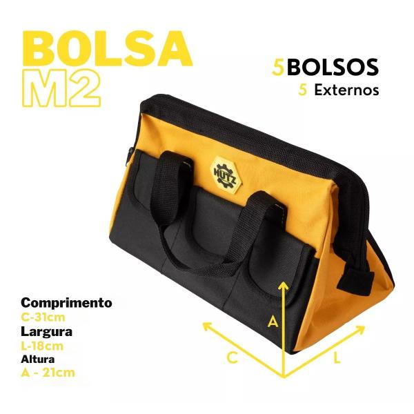 Imagem de Bolsa De Ferramentas Bolso Fundo Reforçado Grande 31cm