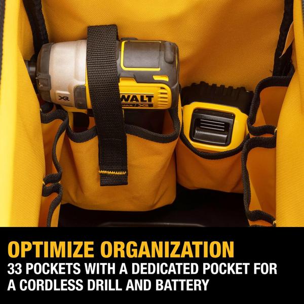 Imagem de Bolsa de ferramentas DEWALT DWST560104 resistente à água com fundo rígido de 50 cm