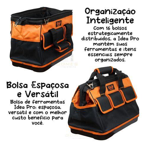 Imagem de Bolsa De Ferramentas Maleta Lona Eletricista Carpinteiro